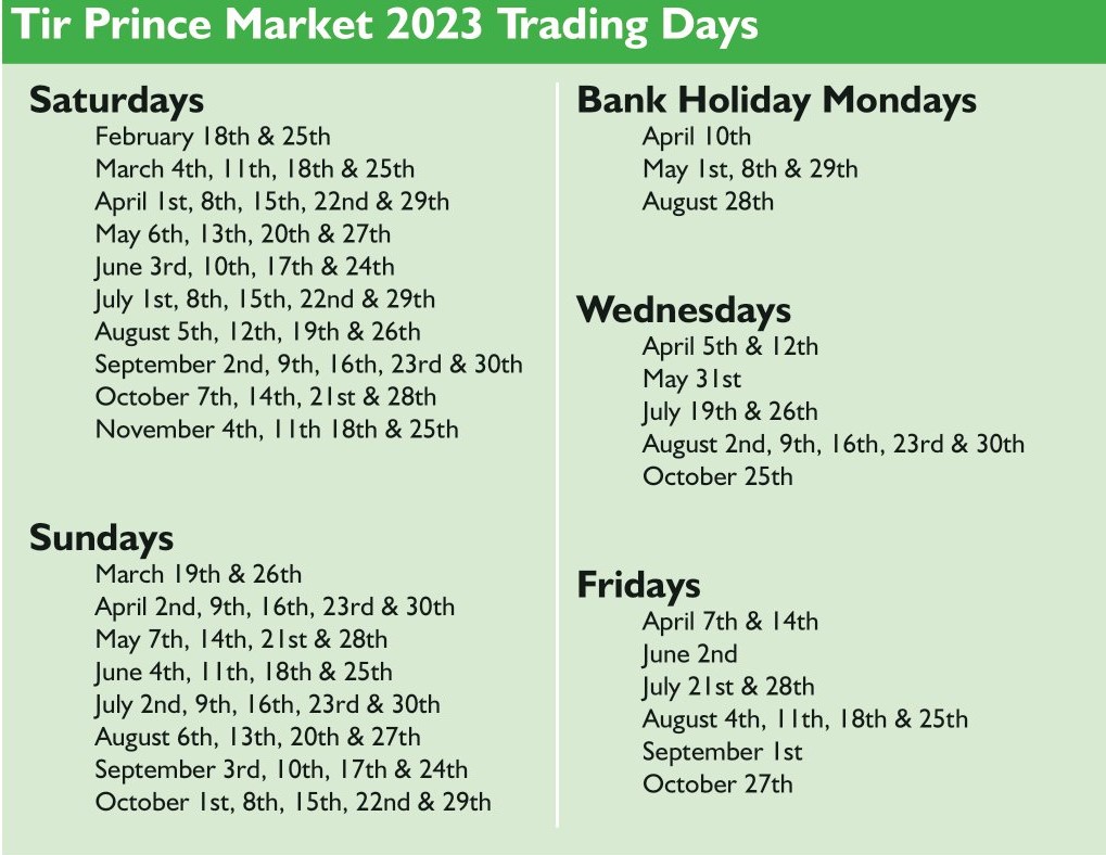 Tir Prince - Market Traders Info Card - A5-2